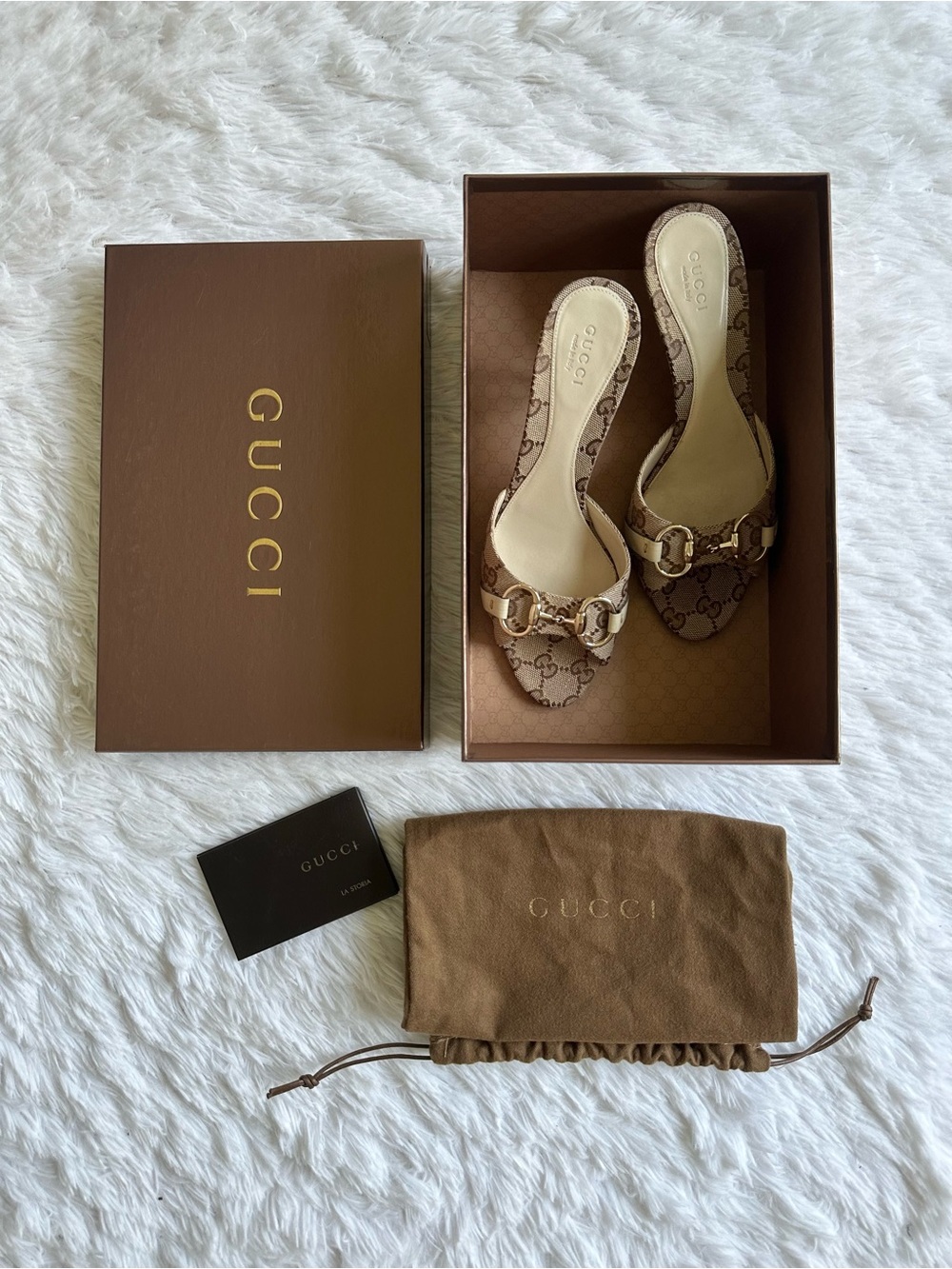 Vintage Gucci Monogram Horsebit Heels - Picture 2 of 8